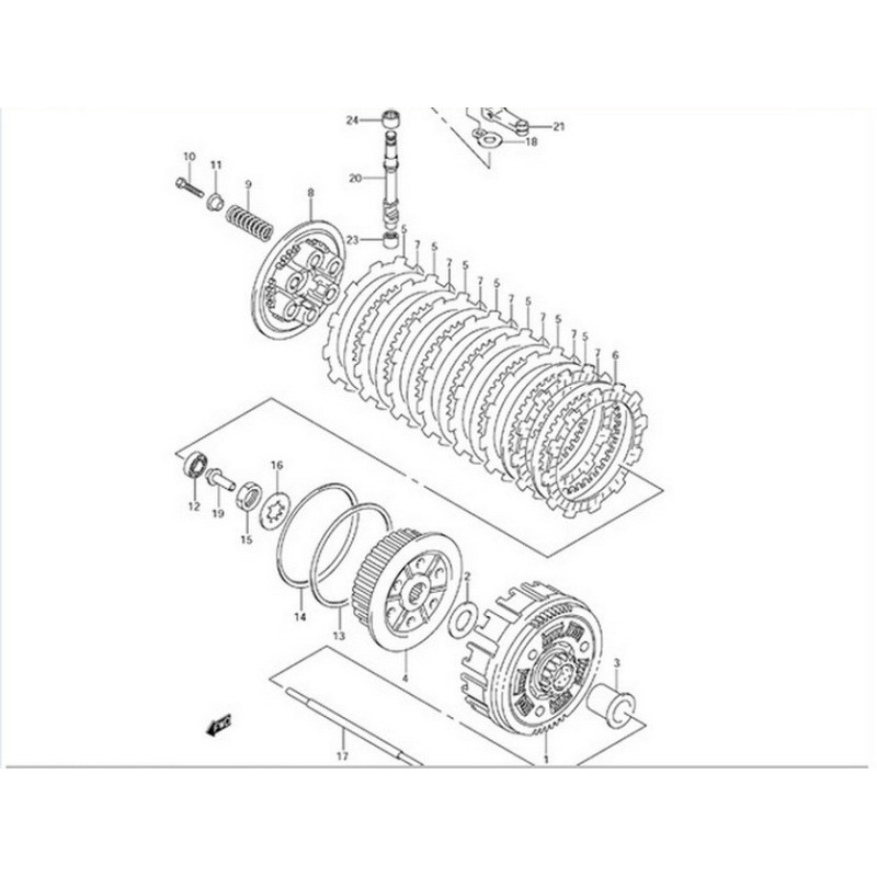 2144129F00 Suzuki DRZ-400 Plate, Clutch Drive Fiber