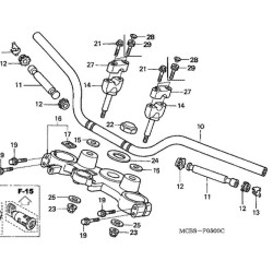 53100MCB610  Honda XL-650V  Τιμόνι 