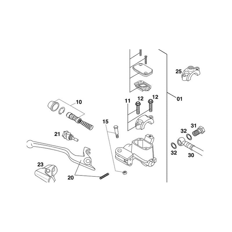 50313008000 Hand Brake Cylinder Repair Kit  KTM SX '00