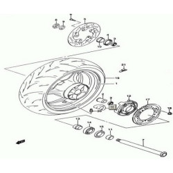 6465135F20  Σινεμπλόκ Οπίσθιου Τροχού Suzuki GSR-600