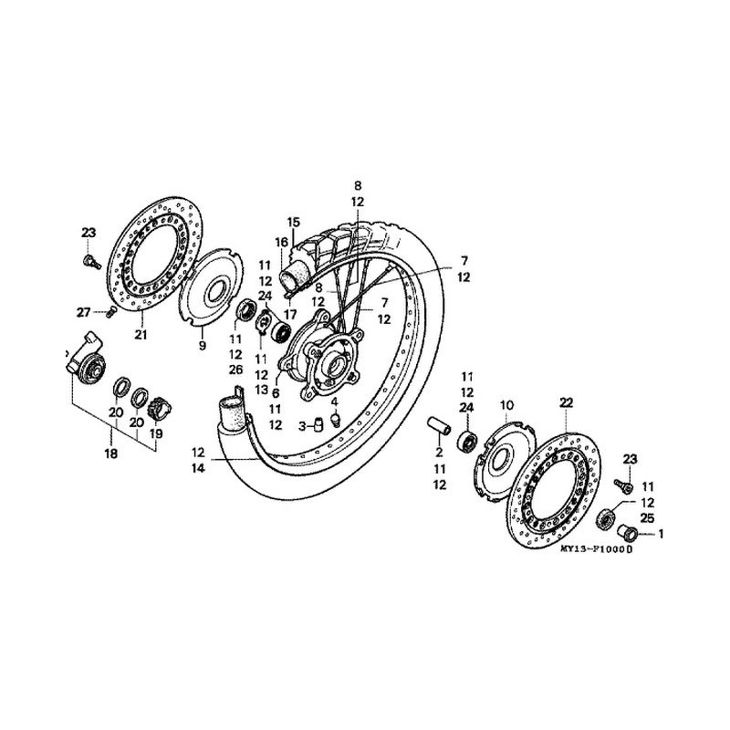 91258ML7003  Dust Seal 45x55x5 Honda XRV-XLV-VT