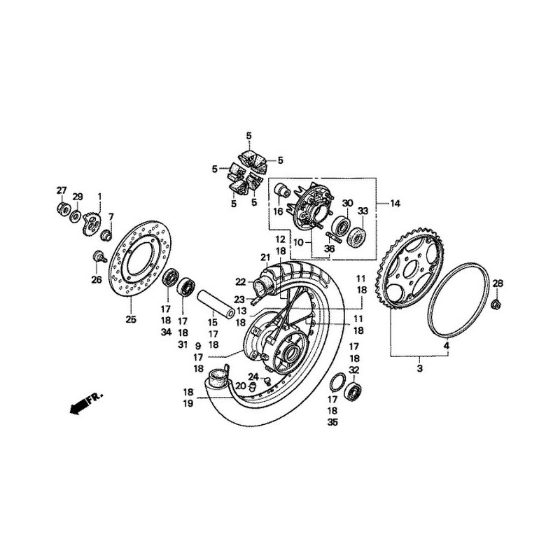 91252KCY671  Dust Seal 25x40x7 Honda XRV-NX-XR