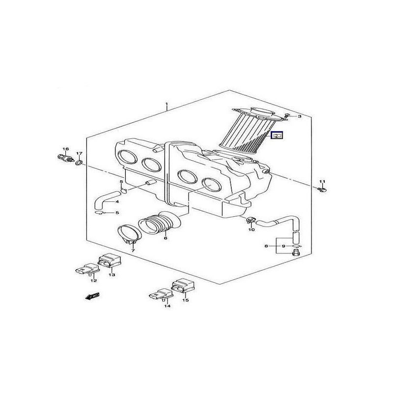 1378042F00  Air Filter Suzuki GSX-1400