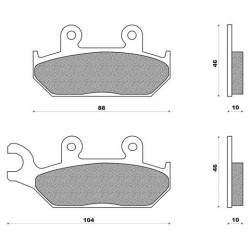 MA172  Front Brake Pads Yamaha XT-600 '92-'03