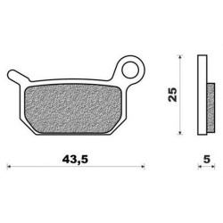37-106302  ProX Οπίσθια Τακάκια KTM SX-50/65