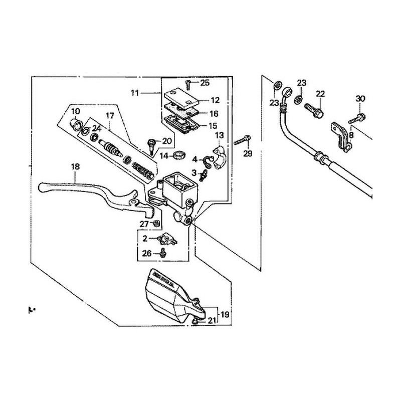 53175ΜΜ9006  Μανέτα Φρένου Honda XL-600V Transalp '88-'93