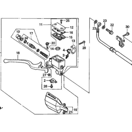 53175MM9006  Honda Hand Brake Lever XL-600V Transalp '88-'93