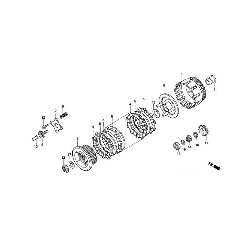 22201KAE000  Clutch Friction Disk Honda  AX-1/NX-250 Dominator 