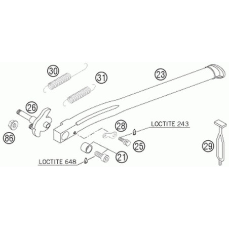 50303023000  Side Stand KTM  EXC '99-'07