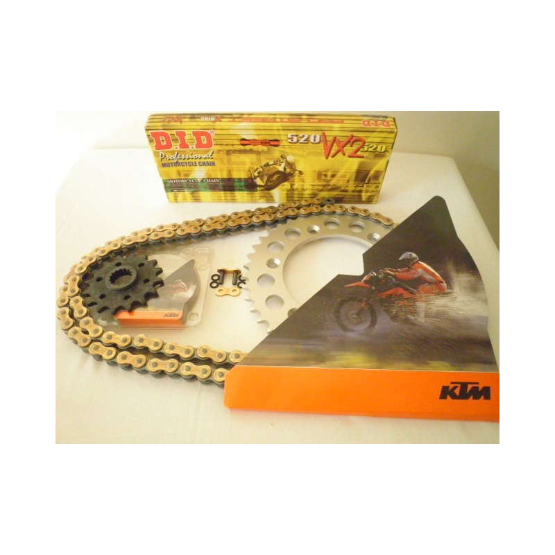 DIDVXGLC41545  D.I.D VX Gold Drive Chain Set KTM LC4 DUKE 15-45