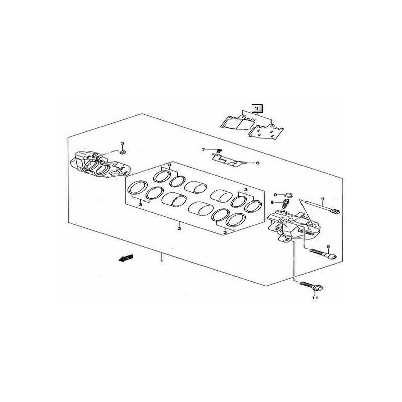 5910035880  Front Brake Pads Suzuki GSR-600 GSF-650 Bandit '07-'11
