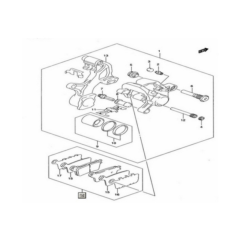 6910047820 Rear Brake Pads Suzuki GSXR-1000 '09-'11