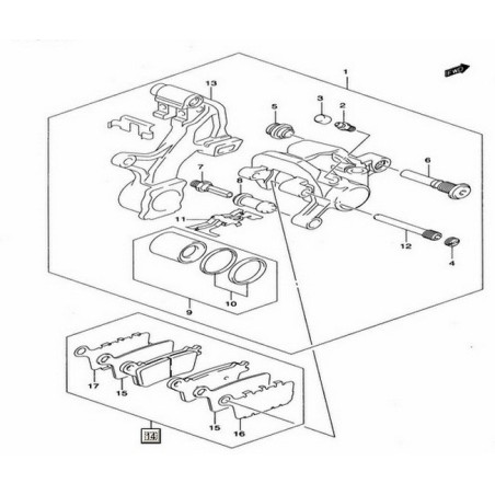 6910047820 Τακάκια Οπίσθια Suzuki GSXR-1000 '09-'11