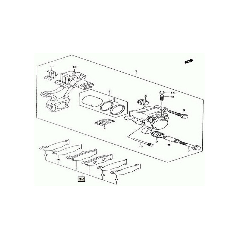 6910144820 Rear Brake Pads Suzuki GSXR-1000 '07-'08