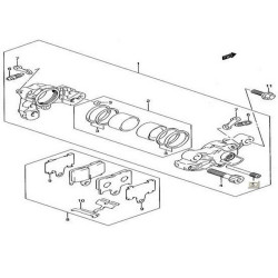 6910018810 Τακάκια οπίσθια Suzuki GSXR-1000 '03-'04