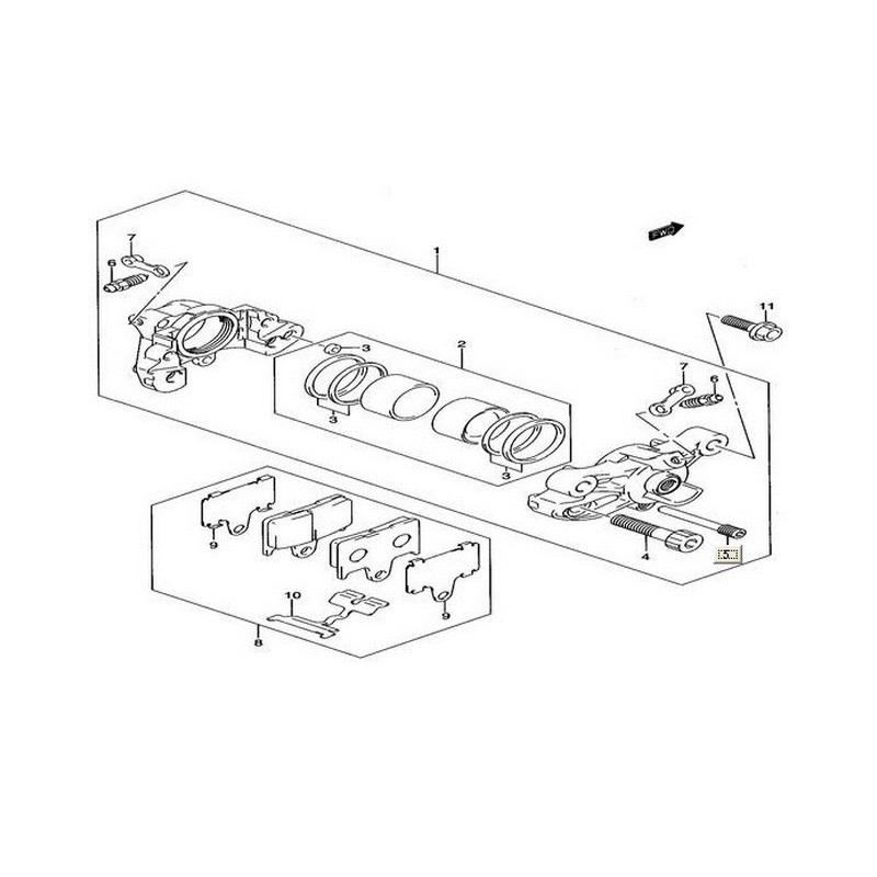 6910018810 Rear Brake Pads Suzuki GSXR-1000 '03-'04