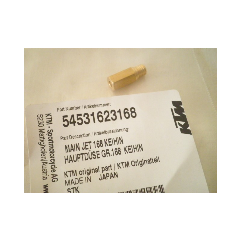 54531623168  Main Jet 168 Keihin KTM EXC
