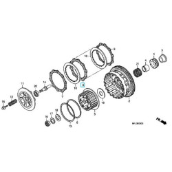22201MFJD00  Δίσκος Συμπλέκτη Φίμπερ Honda CBR-600RR CBF-600 ABS Hornet-600 ABS
