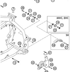51103053000  Γλύστρα Αλυσίδας Κάτω KTM LC4-640 EXC SX SMR