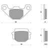 MA67  Brake Pads Rear Kawasaki KMX-125-200 KLX-250 KLR-650
