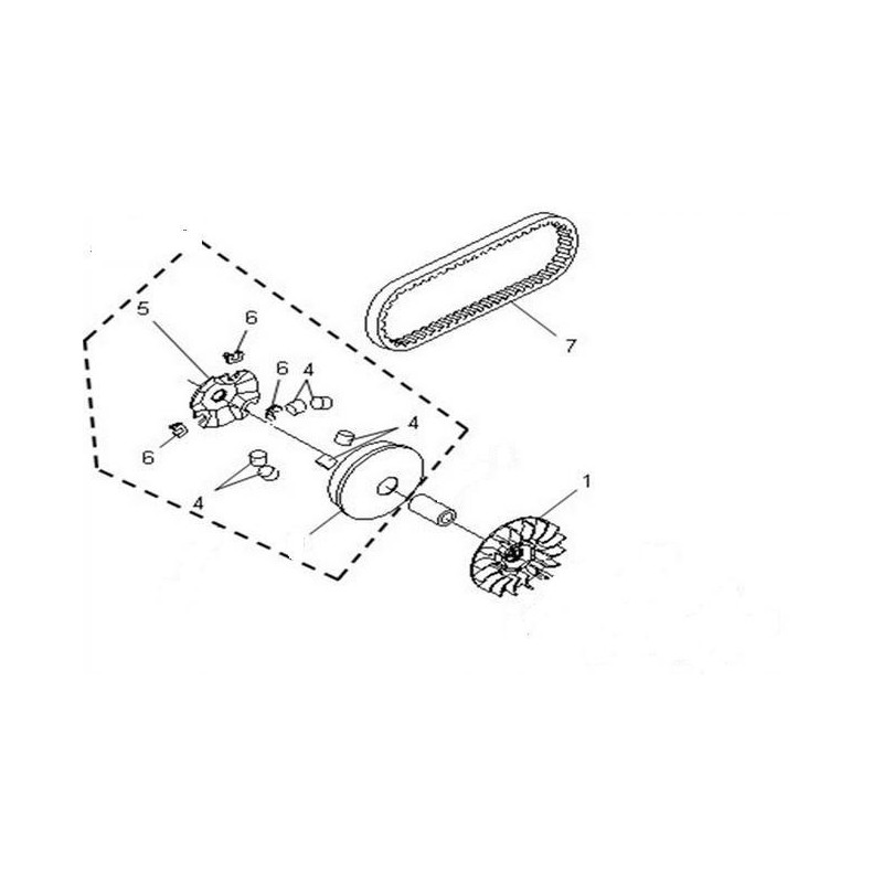 22102M92000  Variator Driven Pulley Sym VS-125-150 Symphony-125-150