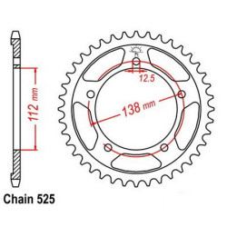 2033.47 Chiaravalli Rear Sprocket Honda XL-1000V