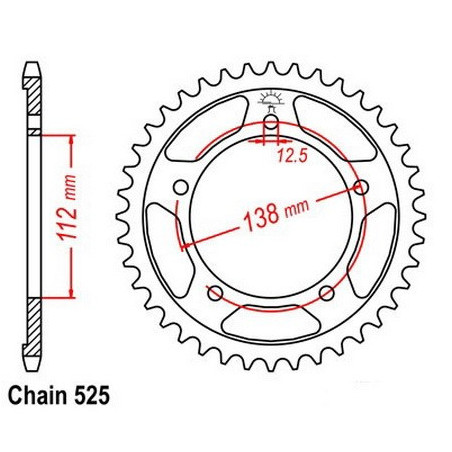 2033.47 Chiaravalli Rear Sprocket Honda XL-1000V