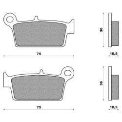 FDB539SG  Ferodo Τακάκια Οπίσθια Suzuki RM-125-250 RMX-250 DRZ-400