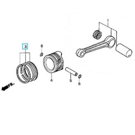 13021KPH900  Piston Rings 0.25 Oversize Honda ANF-125 Innova  