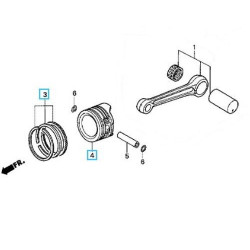 13105KTM305  Piston-Rings Set 1.00 Oversize Honda ANF-125 Innova