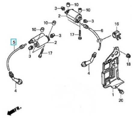 30731MFFD00  Cord Assy Front Honda XL-700V Transalp