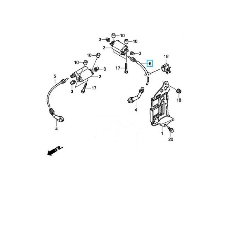 30732MFFD00  Μπουζοκαλώδιο Πίσω Honda XL-700V Transalp 