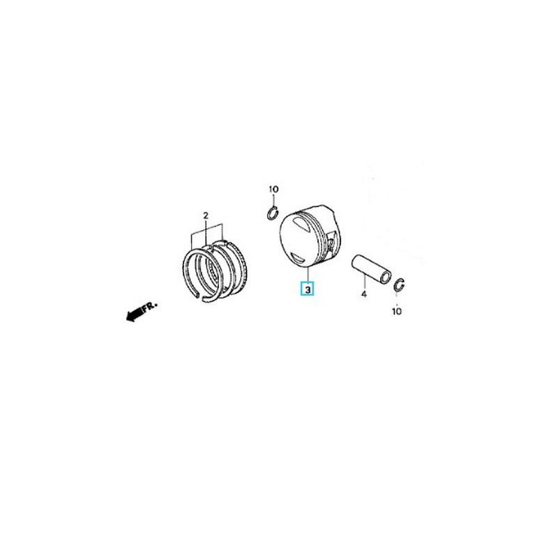 13103KGG911  Piston 0.50 Oversize Honda SH-150