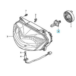 Λάμπα Εμπρός Φανού 12V 60/55W (H4) Honda XLV-XRV-SH 