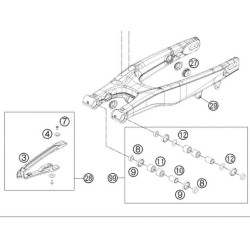 77204066000  Chain Sliding Protection KTM SX-F '11-'13