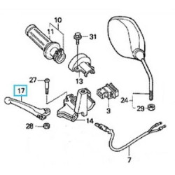 53175KRP980  Right Hand Brake Lever Honda SCV-100 Lead