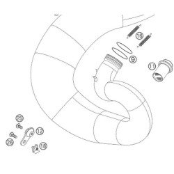 50305012000  Swingelement For Exhaust Pipe KTM EXC-SX 2T '99-'13