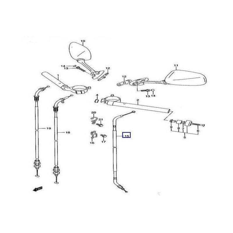 5820018G00  Ντίζα Συμπλέκτη Suzuki GSXR-1000 '03-'04