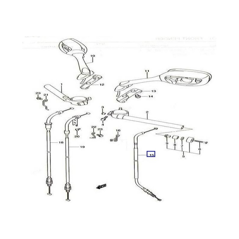 5820041G00  Clutch Cable Suzuki GSXR-1000 '05-'06