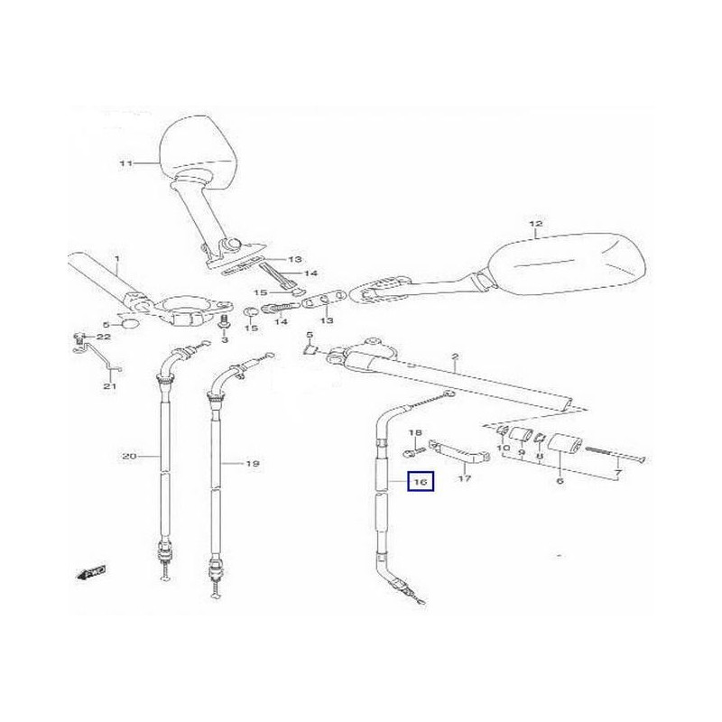 5820035F10  Clutch Cable Suzuki GSXR-600-750 '02-'03
