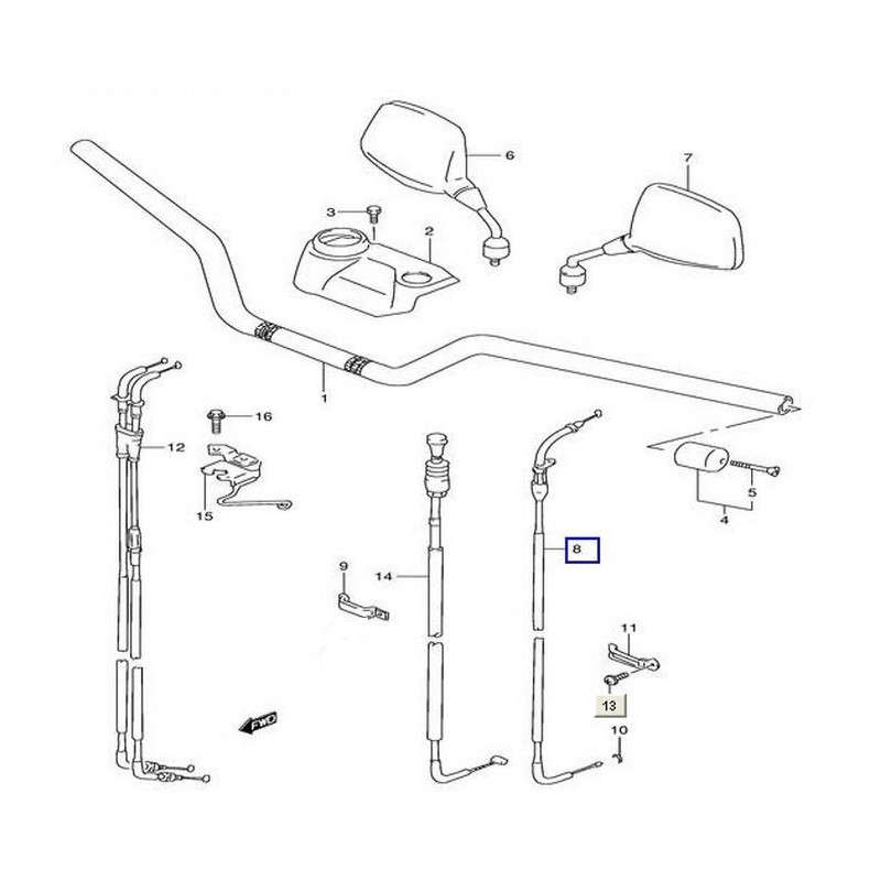 5820004F00  Clutch Cable Suzuki XF-650 Freewind