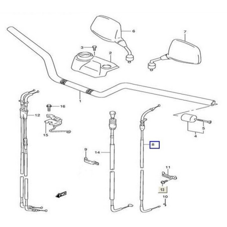5820004F00  Clutch Cable Suzuki XF-650 Freewind