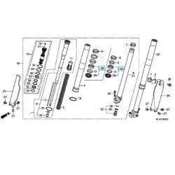 51490MENA51  Fork Oil Seals Set Honda CRF-450R '11-'12