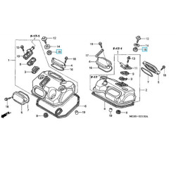 90542MB0000  Λάστιχο Καπακιού Κεφαλής Βαλβίδων Honda XL-650V Transalp