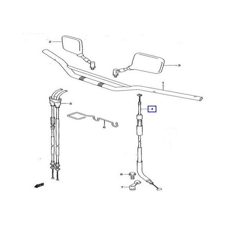 5820029F00  Clutch Cable Suzuki DRZ-400E 