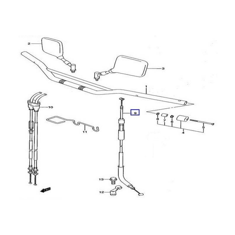 5820029F10  Ντίζα Συμπλέκτη Suzuki DRZ-400S DRZ-400SM 