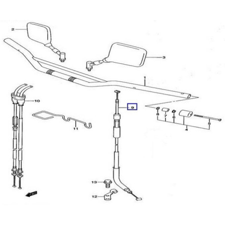5820029F10  Ντίζα Συμπλέκτη Suzuki DRZ-400S DRZ-400SM 