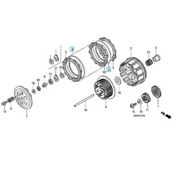 22321KZ3690  Δίσκος Συμπλέκτη Μεταλλικός Honda CRF-450R-X