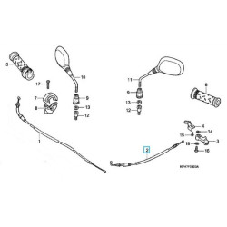 17950KPH900  Cable Comp. Choke Honda ANF-125 Innova '03-'06