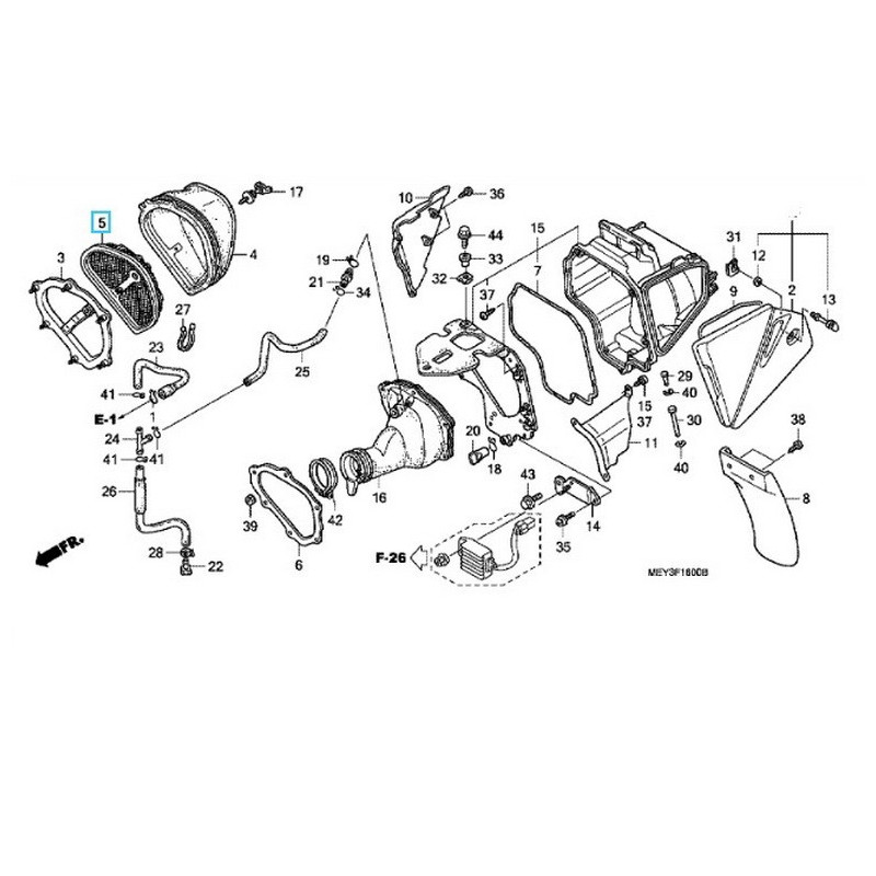 17214MEN670  Base Assy. Element Honda CRF-250X-450X